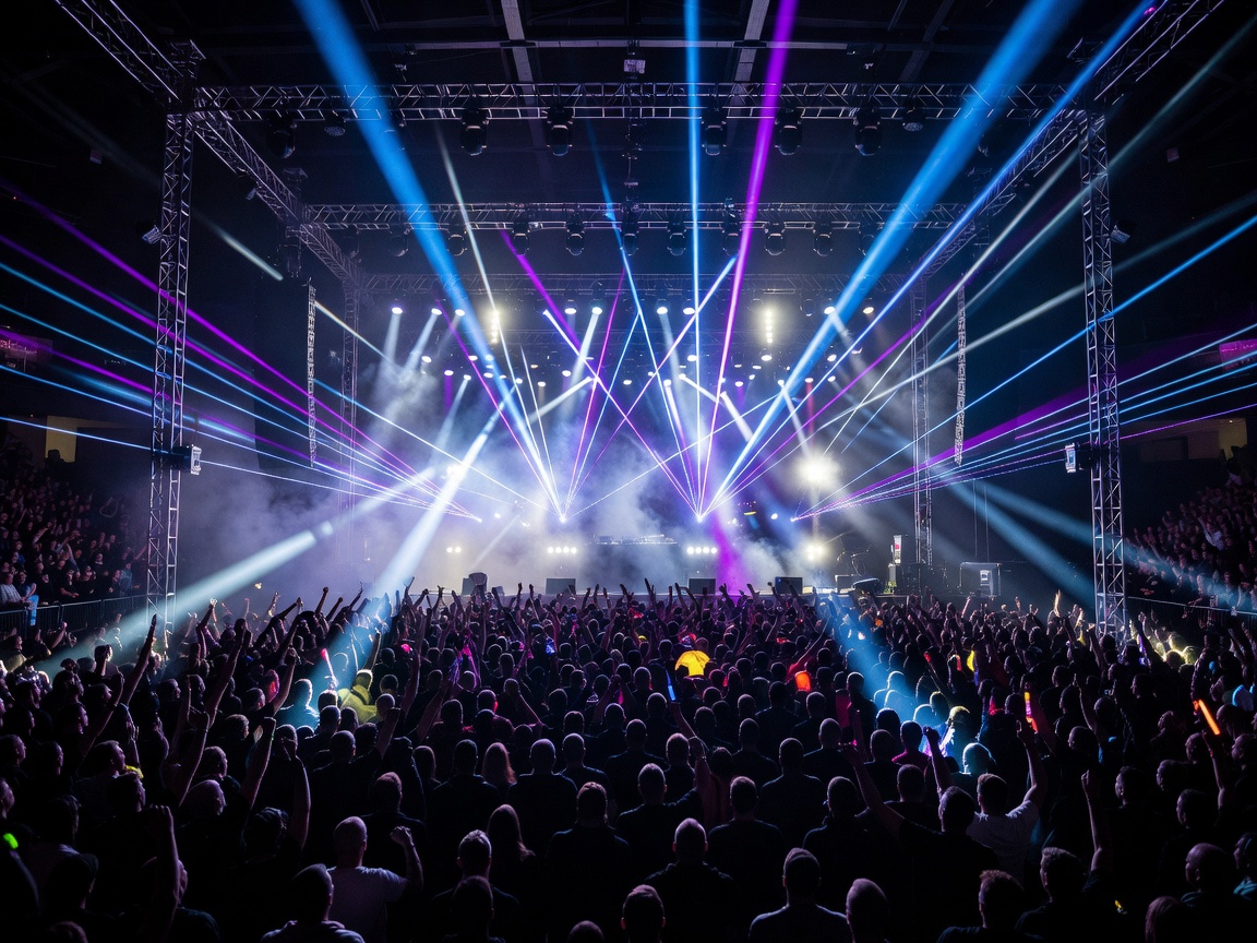 Reverze hardstyle indoor light show in Sportpaleis